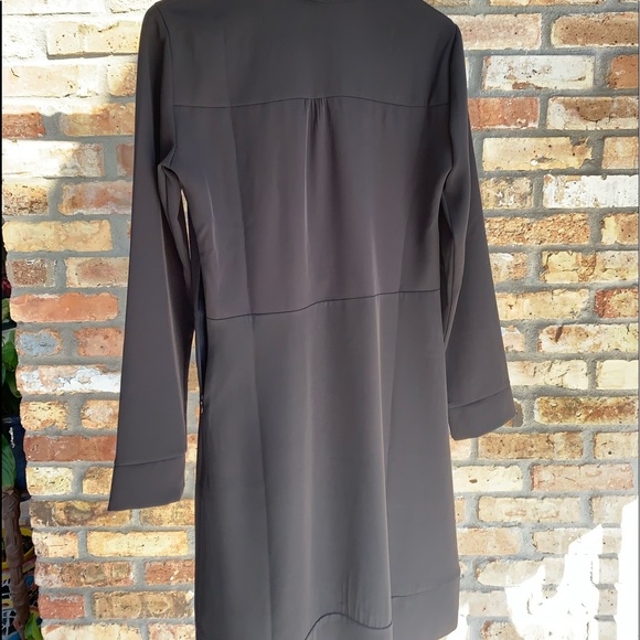 Vanessa Zani Long Sleeve Tie Neck Dress Sz Medium Buttons Hidden zipper … - Picture 3 of 11